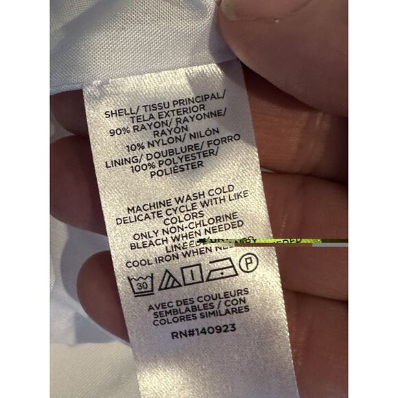 Loft Outlet Blouse Blazer Women’s Medium White Long scrunched Sleeve Open Front - Picture 10 of 10